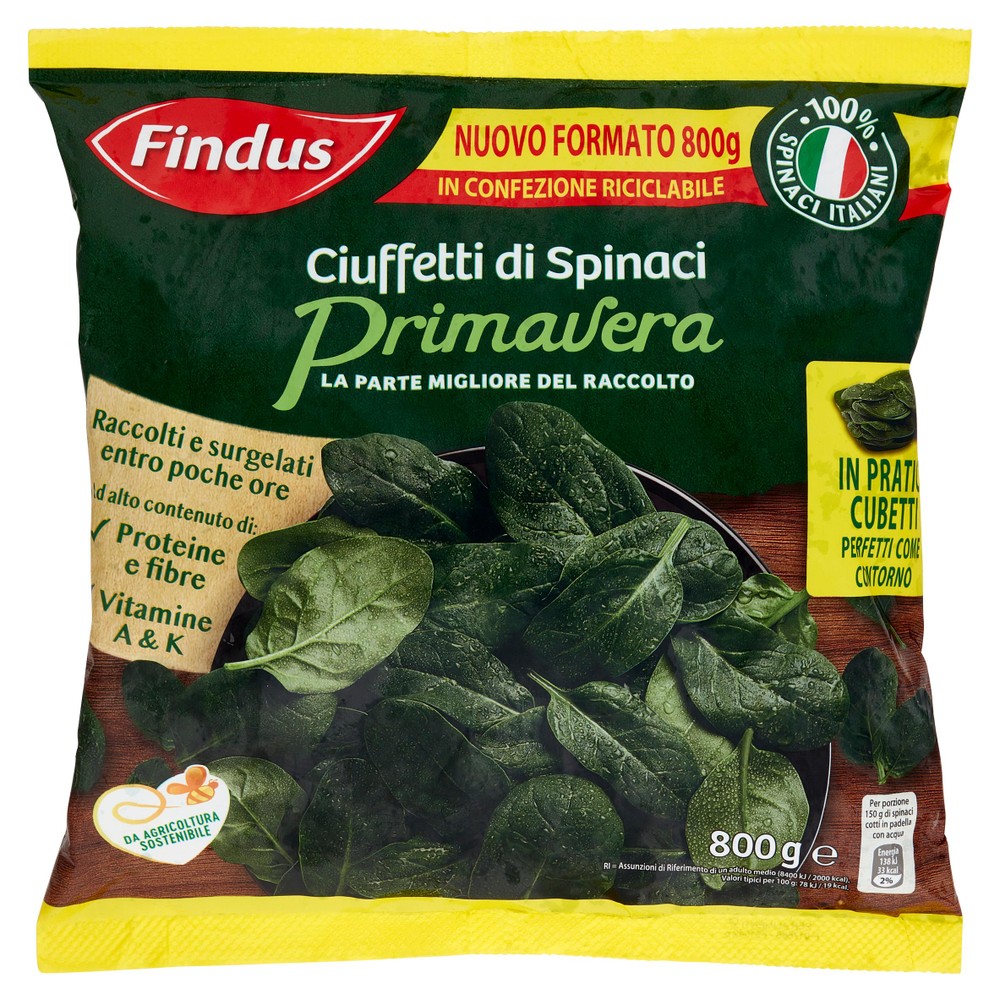 Ciuffetti Di Spinaci Primavera 100% Italiani Findus