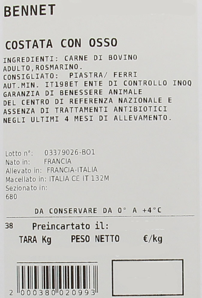 Costate Senz'osso Bovino Adulto Filiera Valore Bennet - Foto 3