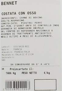 Costate Senz'osso Bovino Adulto Filiera Valore Bennet - Foto 3