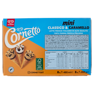 Cornetto Mini Panna E Caramello 8x36g Algida - Foto 3