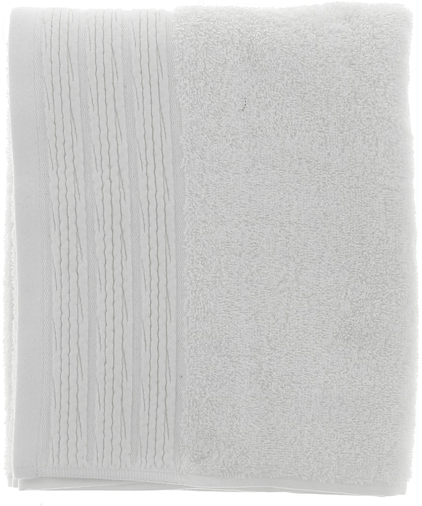 Asciugamano Spugna Cm60x110 Bordo A Rilievo Bianco Casa Premium - Foto 2