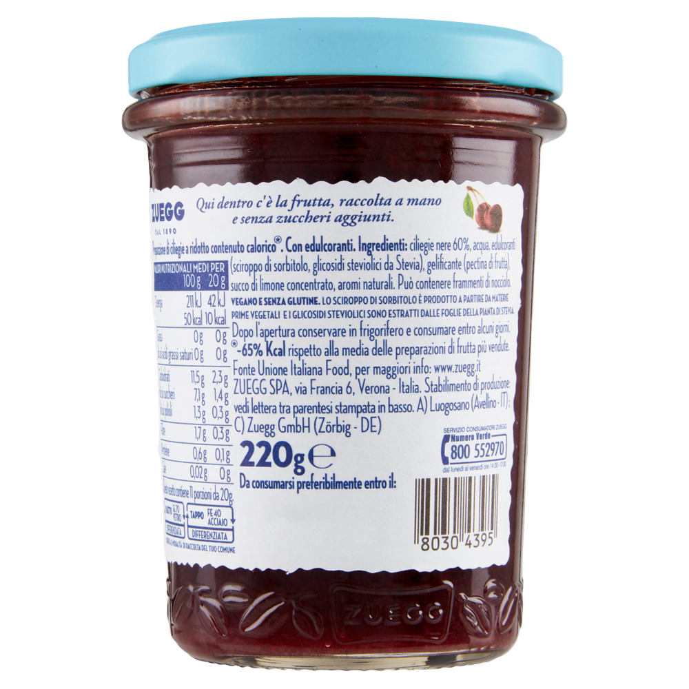 Zuegg Zero Zuccheri Aggiunti Ciliegia