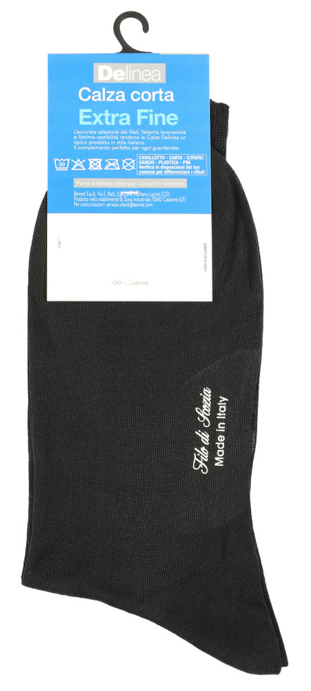 Calze Corte Uomo 42/44 Antracite Maglia Liscia Delinea - Foto 2