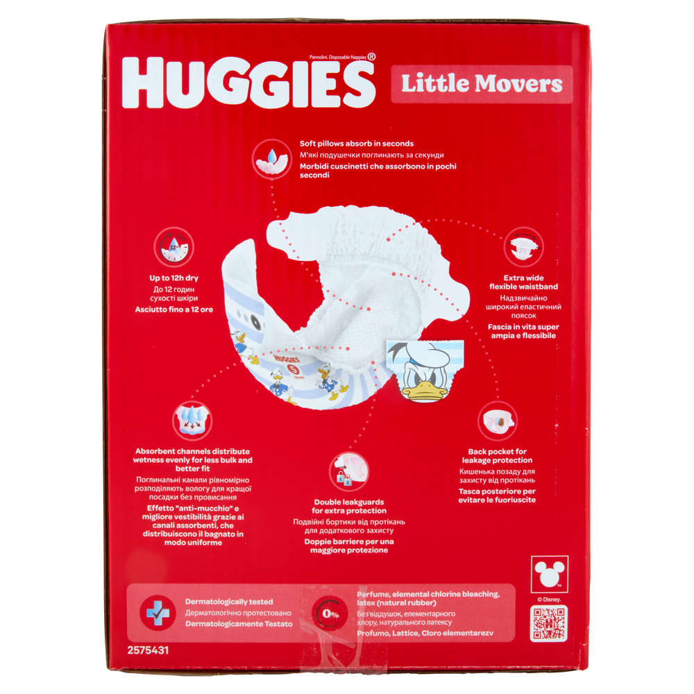 126 Pannolini Aperti Little Movers Gigapack Tg.5 Huggies - Foto 2