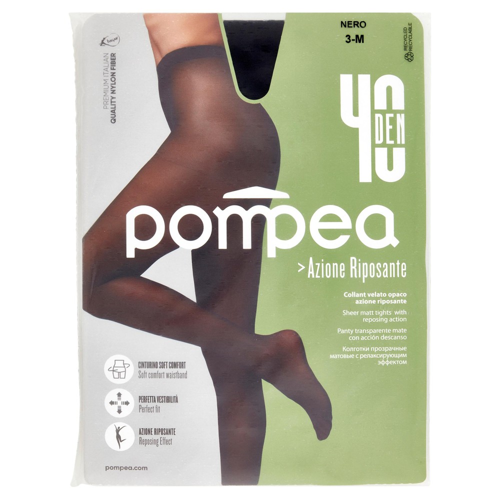 Collant Riposante Tg 3 Nero 40 Denari Pompea - Foto 1