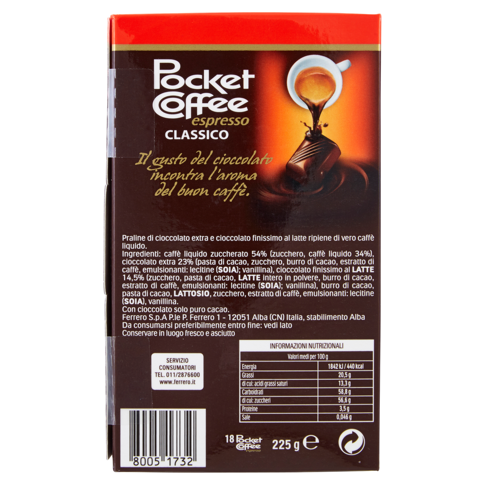 Cioccolatini Con Espresso Classico 18x12,5g Pocket Coffee - Foto 3