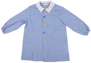 Grembiule Asilo Bambino 3 Anni Vichy Azzurro - Foto 1