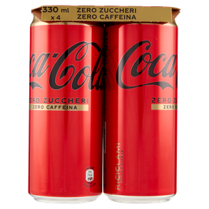 Coca Zero Senza Caffeina 33x4