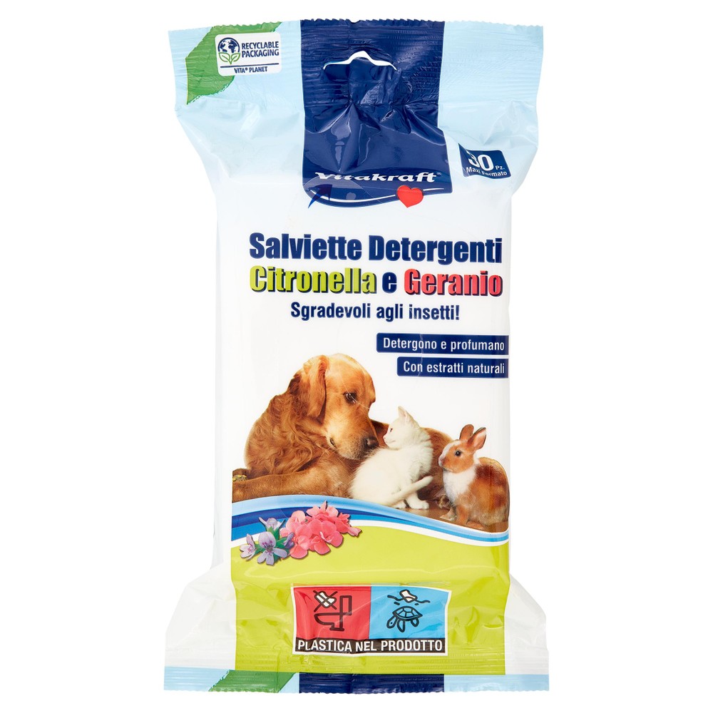 Salviette Per Cani Citronella Vitakraft - Foto 1