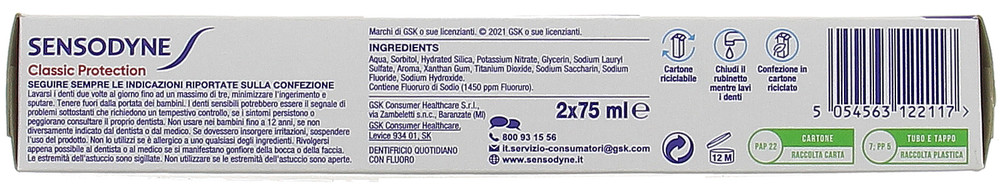 Dentifricio Denti Sensibili Classico Bipacco Sensodyne