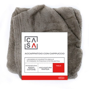 Accappatoio Unisex Con Cappuccio S/ M Grigio Casa - Foto 1