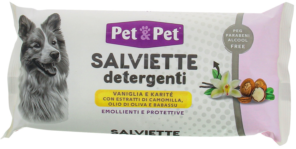 36 Salviette Detergenti Olio Di Karite' Per Cani Pet&Pet Premium - Foto 1