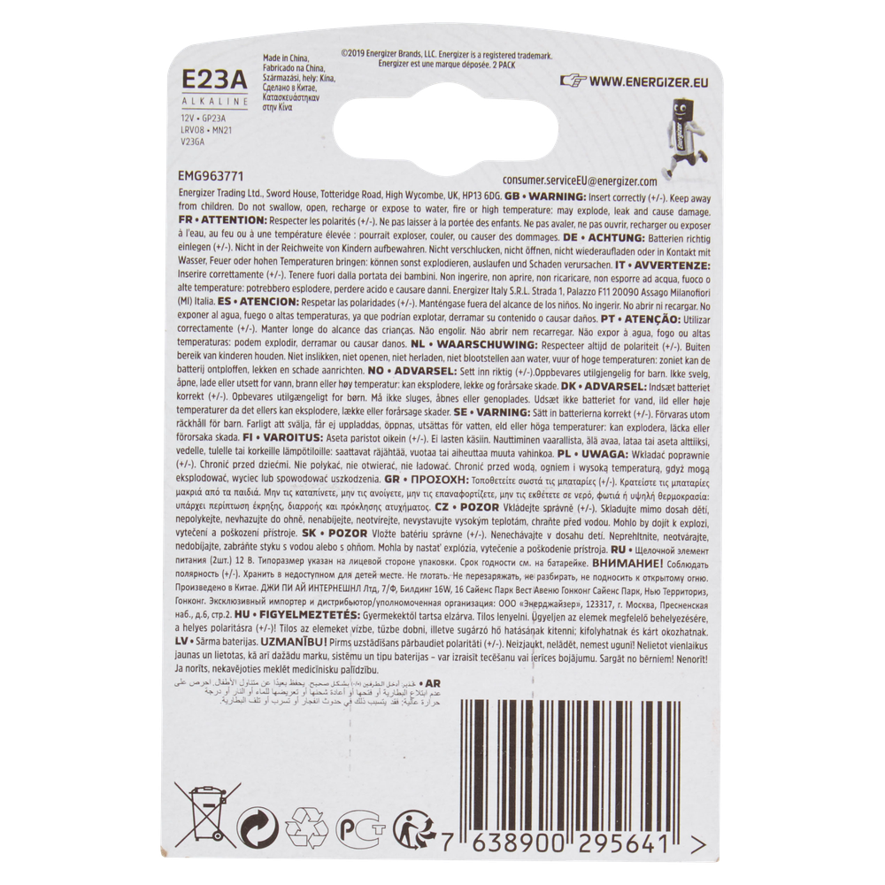 2 Pile A23/E23a Alkaline Energizer - Foto 3