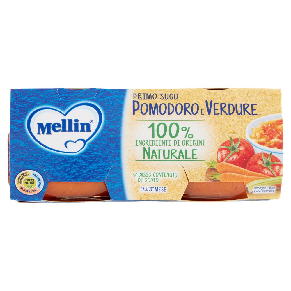 Primo Sugo Dall'8° Mese Pomodoro E Verdure 2x80g Mellin - Foto 1
