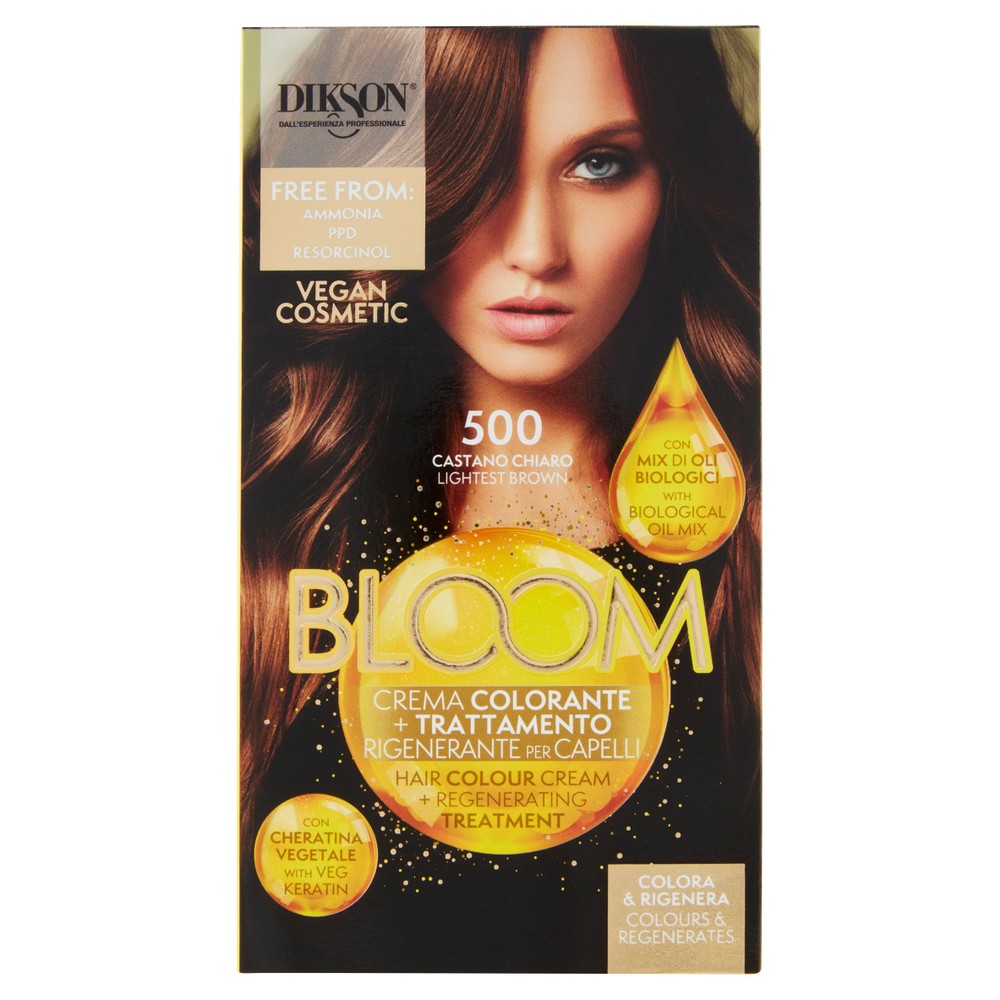 Colorazione Per Capelli 500 Castano Chiaro Bloom Dikson - Foto 1