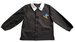 Casacca Scuola Bambino Con Cerniera 8 Anni Nero Ricamo Sonic - Foto 1