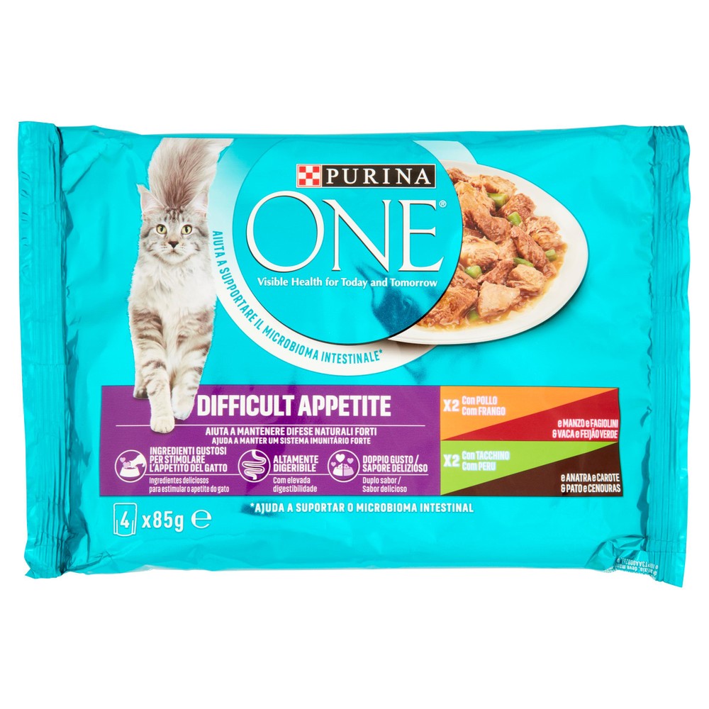 Alimento Umido Per Gatti Appetito Difficile One Conf.Da 4 - Foto 1