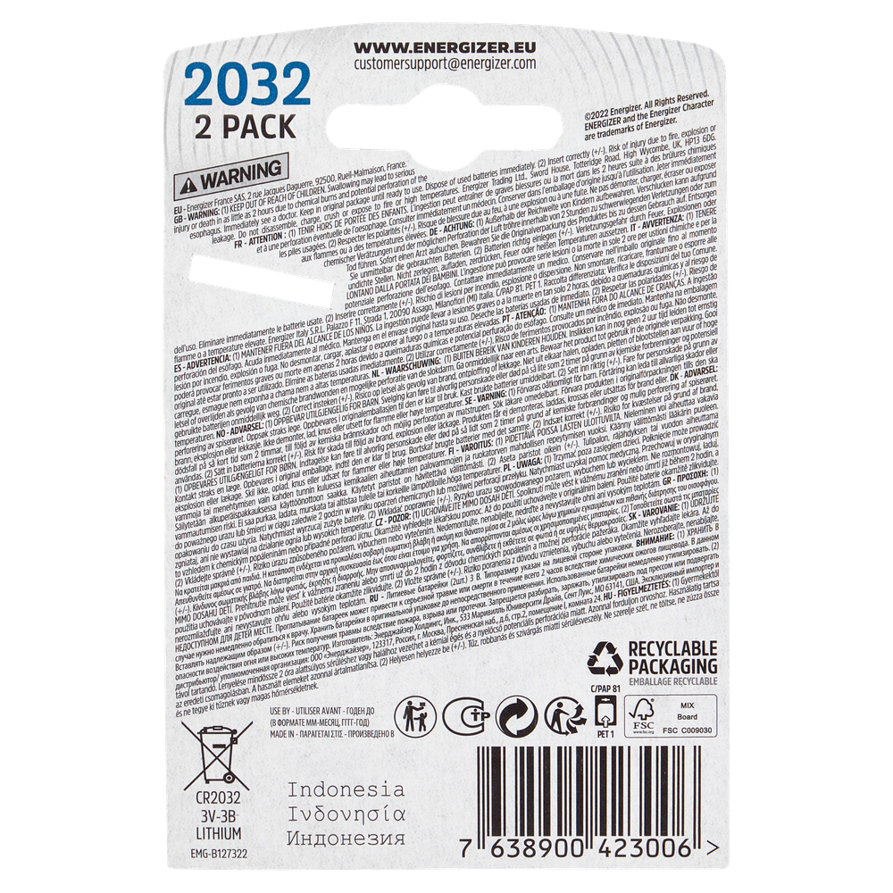 2 Pile Cr2032 Lithium Performance Energizer - Foto 3