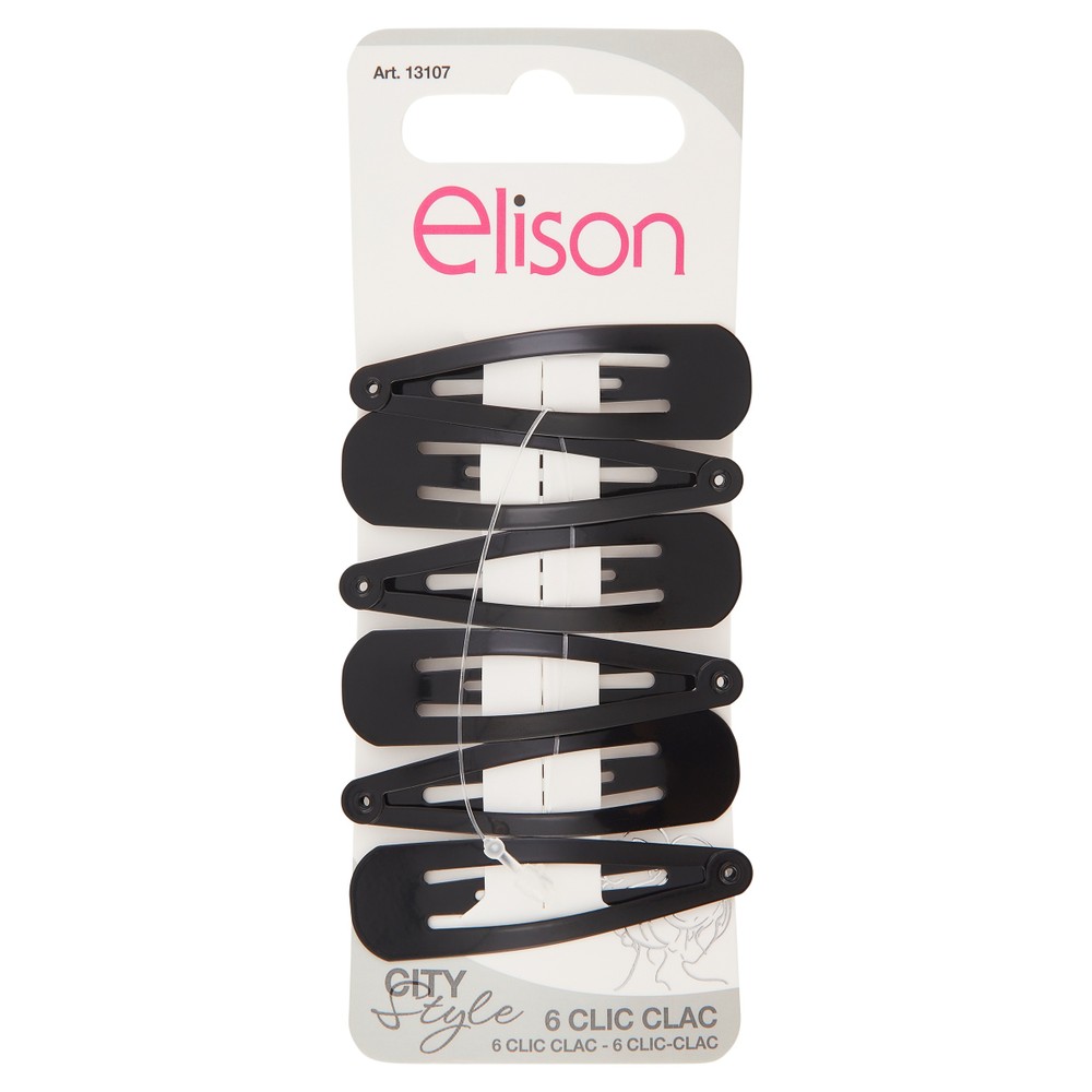 Clilc Clac Small Black 6 Pz Elison - Foto 1