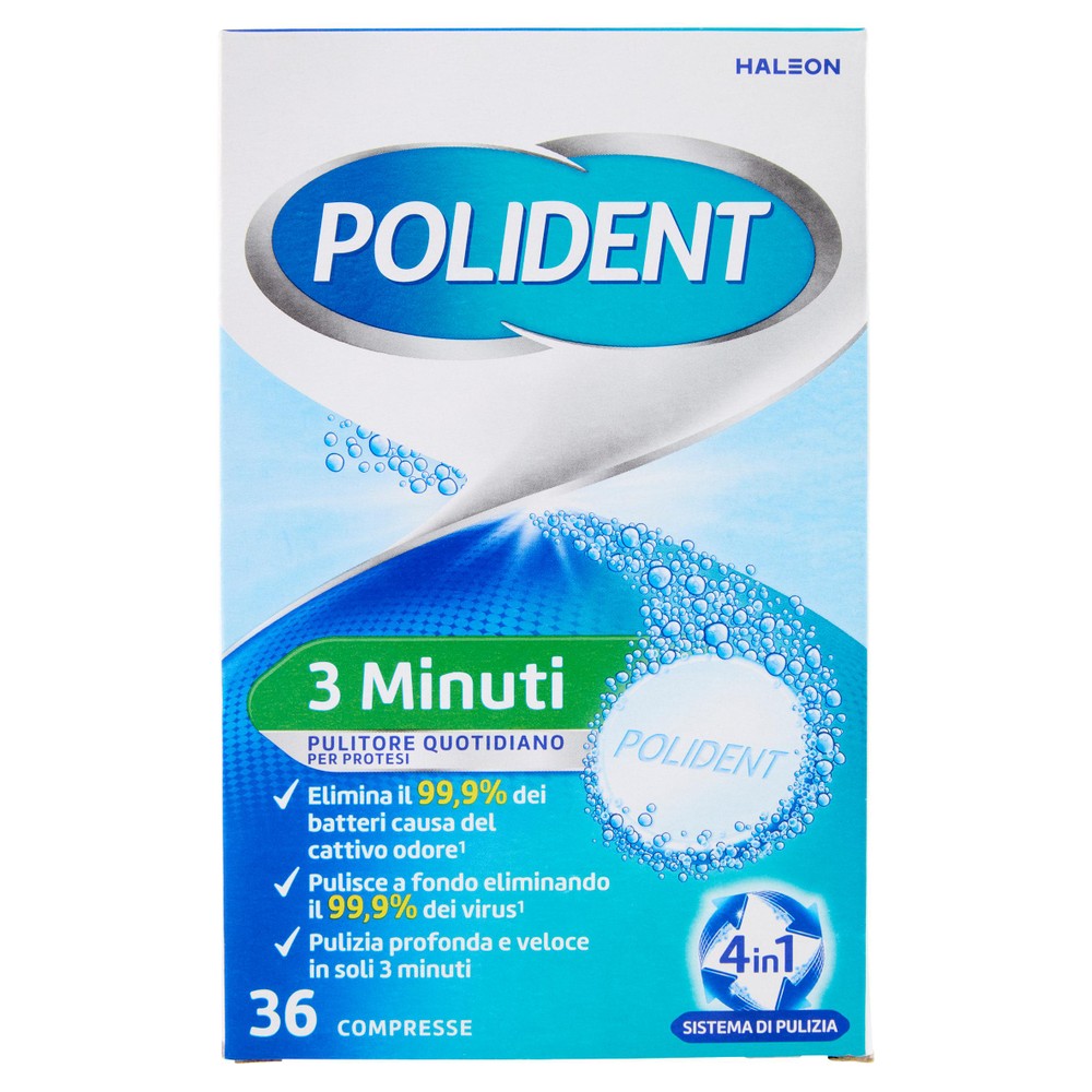 Pulitore Per Protesi Dentale Pulizia Profonda Polident 3 Minuti - Foto 1