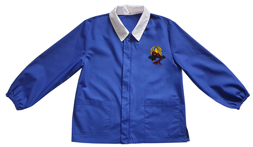 Casacca Scuola Bambino Con Cerniera 10 Anni Bluette Ricamo Spiderman - Foto 1