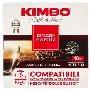 Capsule Caffè Espresso Napoli Per Nescafé Dolce Gusto 16pz Kimbo - Foto 1