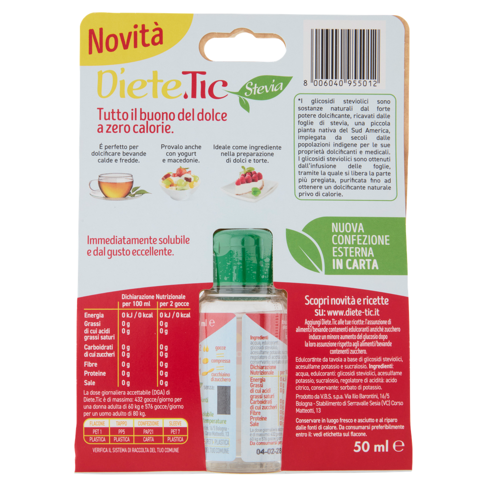 Dolcificante Dietetic 50ml Stevia - Foto 3