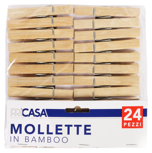 24 Pinze Biancheria In Bambu' - Foto 1