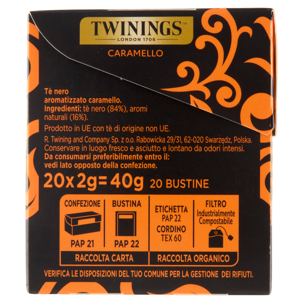 Te' Nero Aromatizzato Caramelle Twinings, Conf.20 Filtri - Foto 2