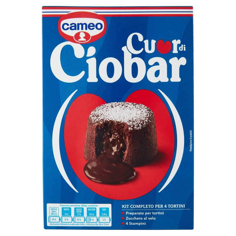 Preparato Cuor Di Ciobar Per 4 Tortini Al Cioccolato Cameo - Foto 1