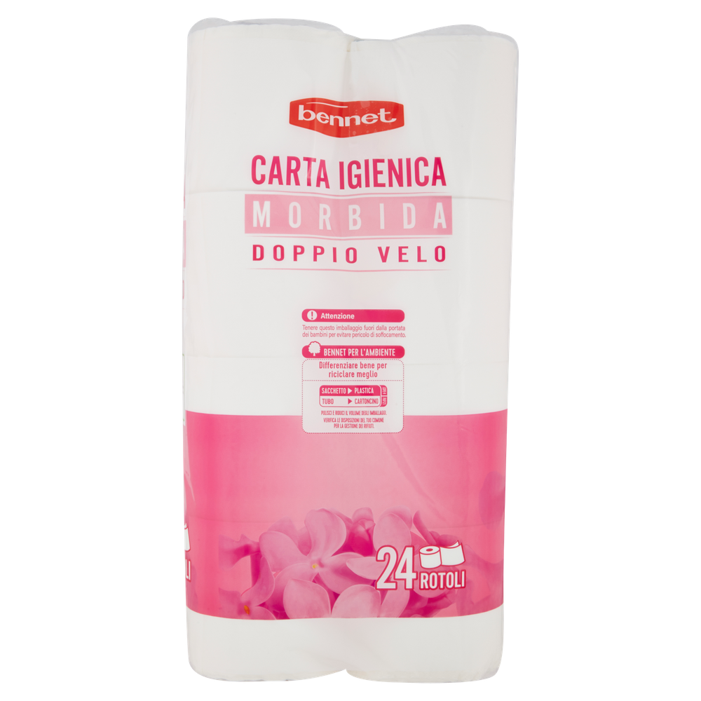 24 Rotoli Carta Igienica Doppio Velo Bennet - Foto 2