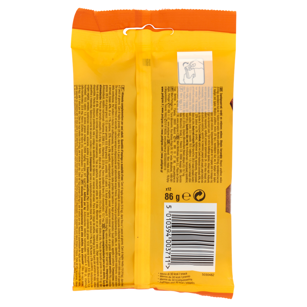 Pedigree Schmackos Snack Per Cani Adulti, Mix Gusto Carne 12x7g - Foto 3