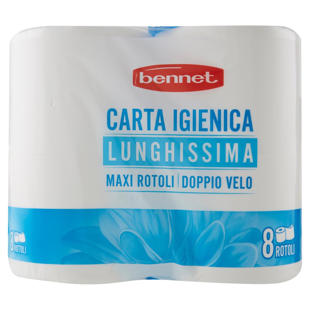 8 Rotoli Maxi Carta Igienica 2 Veli Bennet - Foto 1