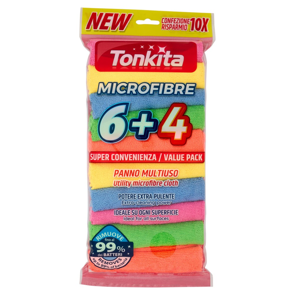 6+4 Panni Multiuso In Microfibra Tonkita - Foto 1