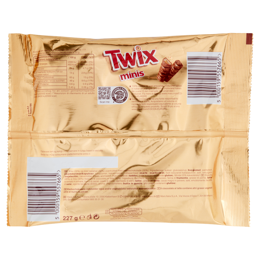 Barrette Minis Biscotto E Mou Ricoperte Al Cioccolato Al Latte Twix - Foto 3