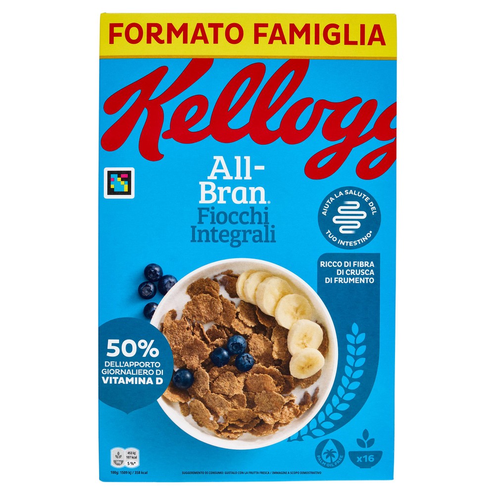 Cereali Fiocchi Di Frumento Integr. All-Bran Ricchi Di Fibra Kellogg's - Foto 1