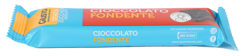 Giusto Barretta Cioccolato Fondente Senza Zucchero 42g - Foto 2