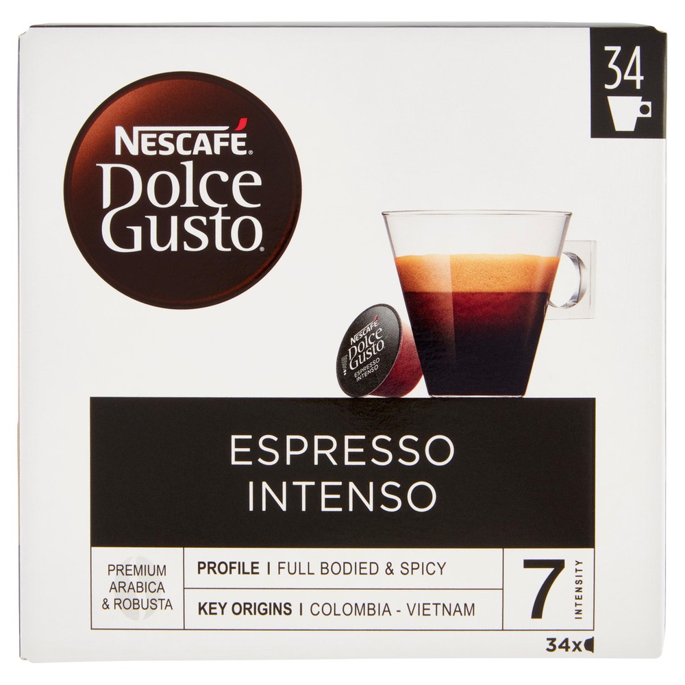 Capsule Caffe' Espresso Intenso Nescafe' Dolce Gusto, Conf.Da 30+4