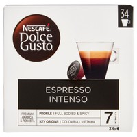 Capsule Caffe ' Espresso Intenso Nescafe ' Dolce Gusto , Conf . da 30 + 4 Capsule Caffe ' Espresso Intenso Nescafe ' Dolce Gusto , Conf . da 30 + 4