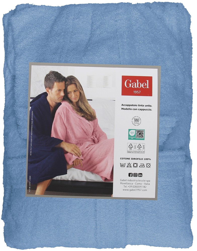 Accappatoio Unisex Con Cappuccio XL Bluette Gabel - Foto 1
