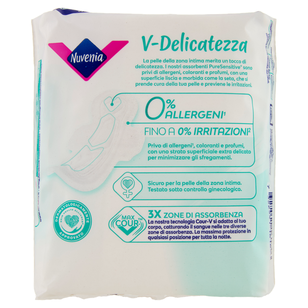 Assorbenti Pure Sensitive Ultra Notte Ali Nuvenia - Foto 3