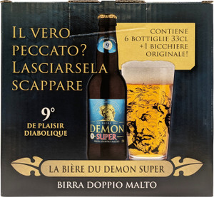Biere Du Demon Super Conf.6 Bott.6 X 33cl+ 1 Bicchiere - Foto 1