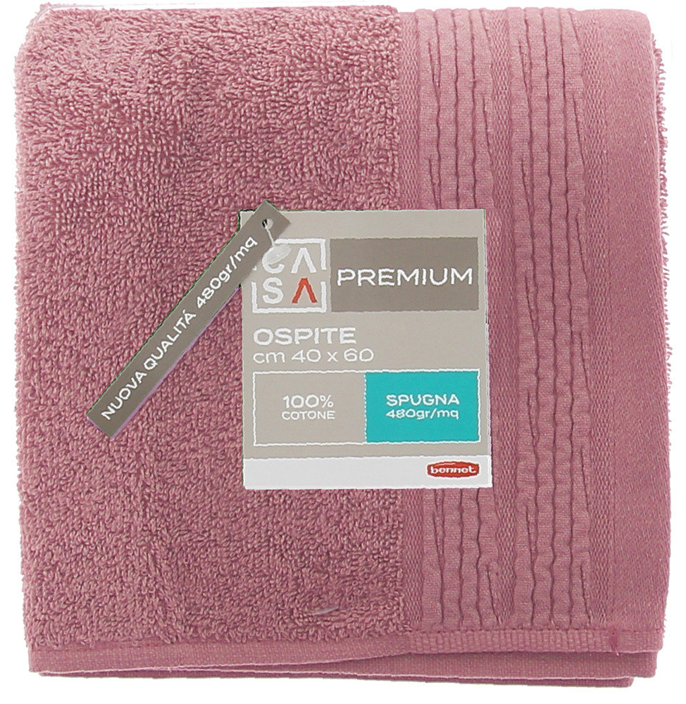 Ospite Spugna Cm40x60 Bordo A Rilievo Rosa Casa Premium - Foto 1