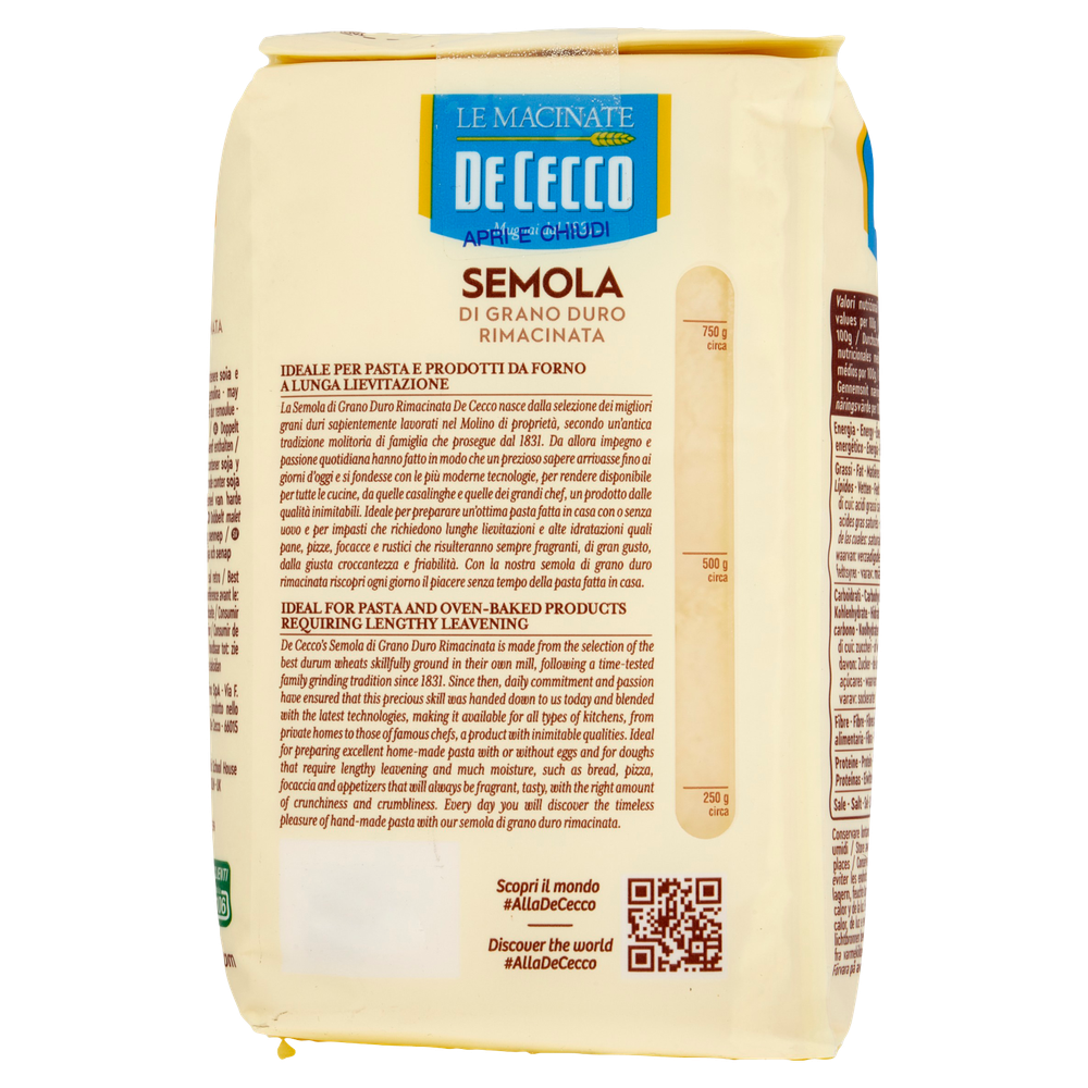 Semola Di Grano Duro Rimacinata Le Macinate De Cecco - Foto 3