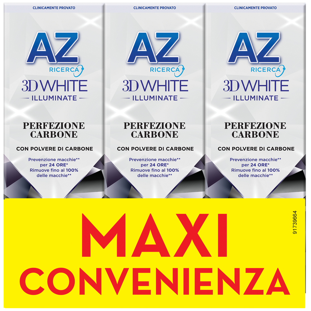 Tris Dentifrizio Carbone 3d Az - Foto 1