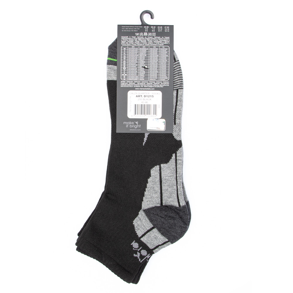 Calze Quarter Uomo Multisport 43/46 Nero Conf Da 3 Diadora - Foto 2