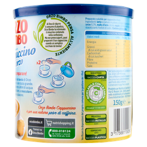 Preparato Per Cappuccino D'orzo Solubile Con Orzo Italiano Orzo Bimbo - Foto 3