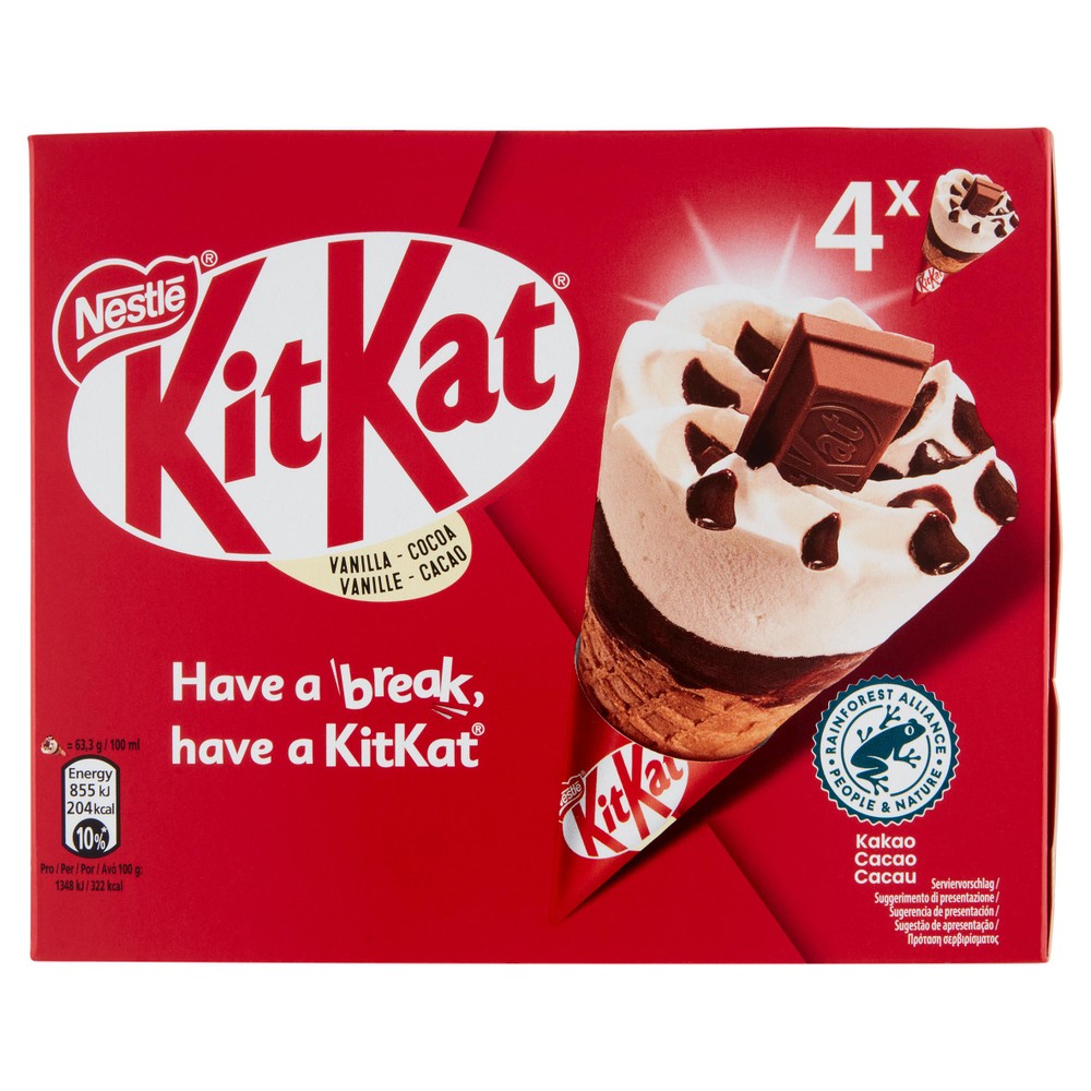 Kit Kat Cono Alla Vaniglia Conf. Da 4 - Foto 1