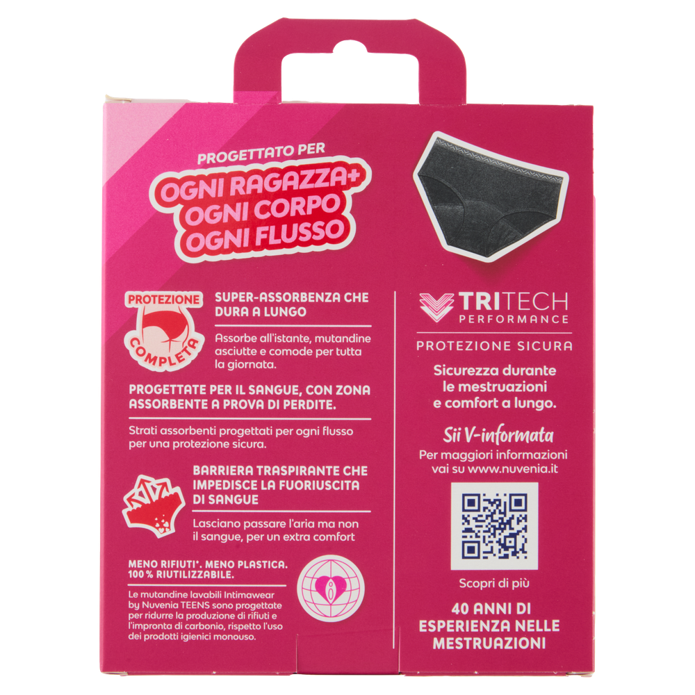 Mutanda Mestruale Black Taglia 2xs Nuvenia - Foto 3