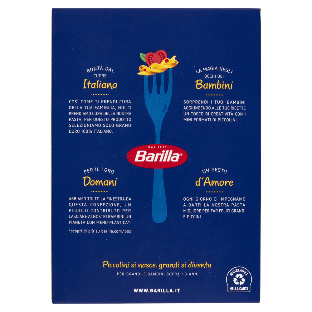 Pasta Mini Fusilli Piccolini 100% Grano Italiano Barilla - Foto 3